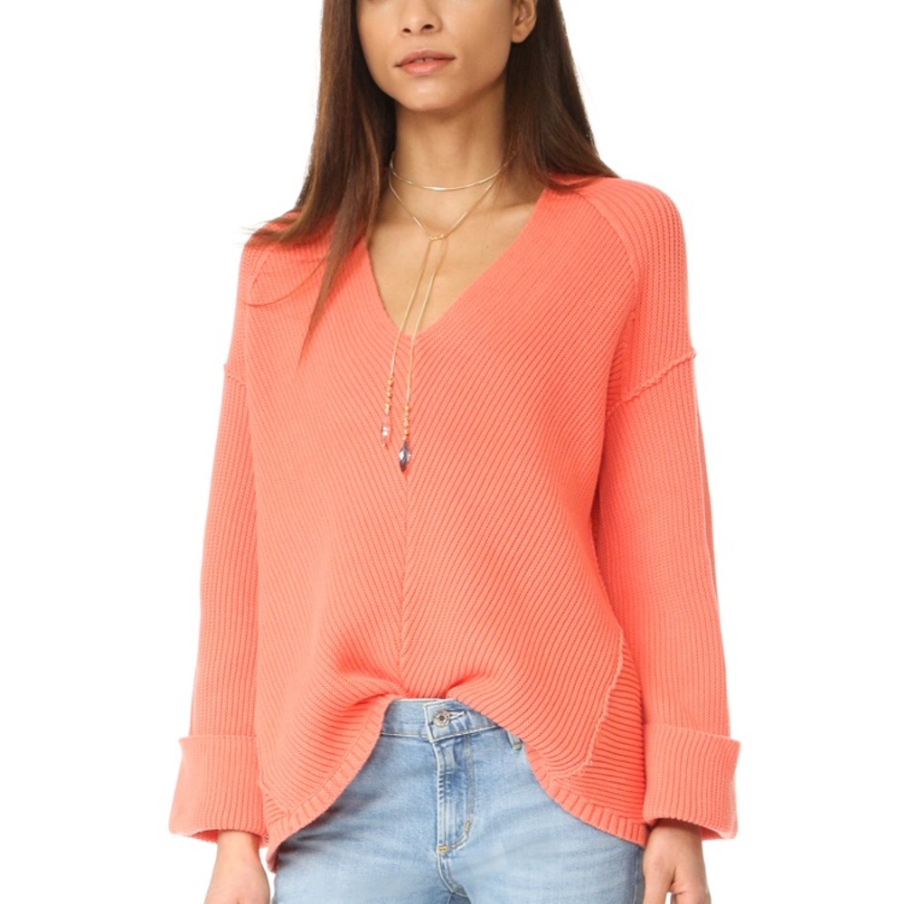 Free people la brea coral sweater